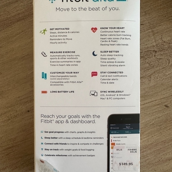 Fitbit Alta with Mesh Silver Strap - Great Condition main image 6